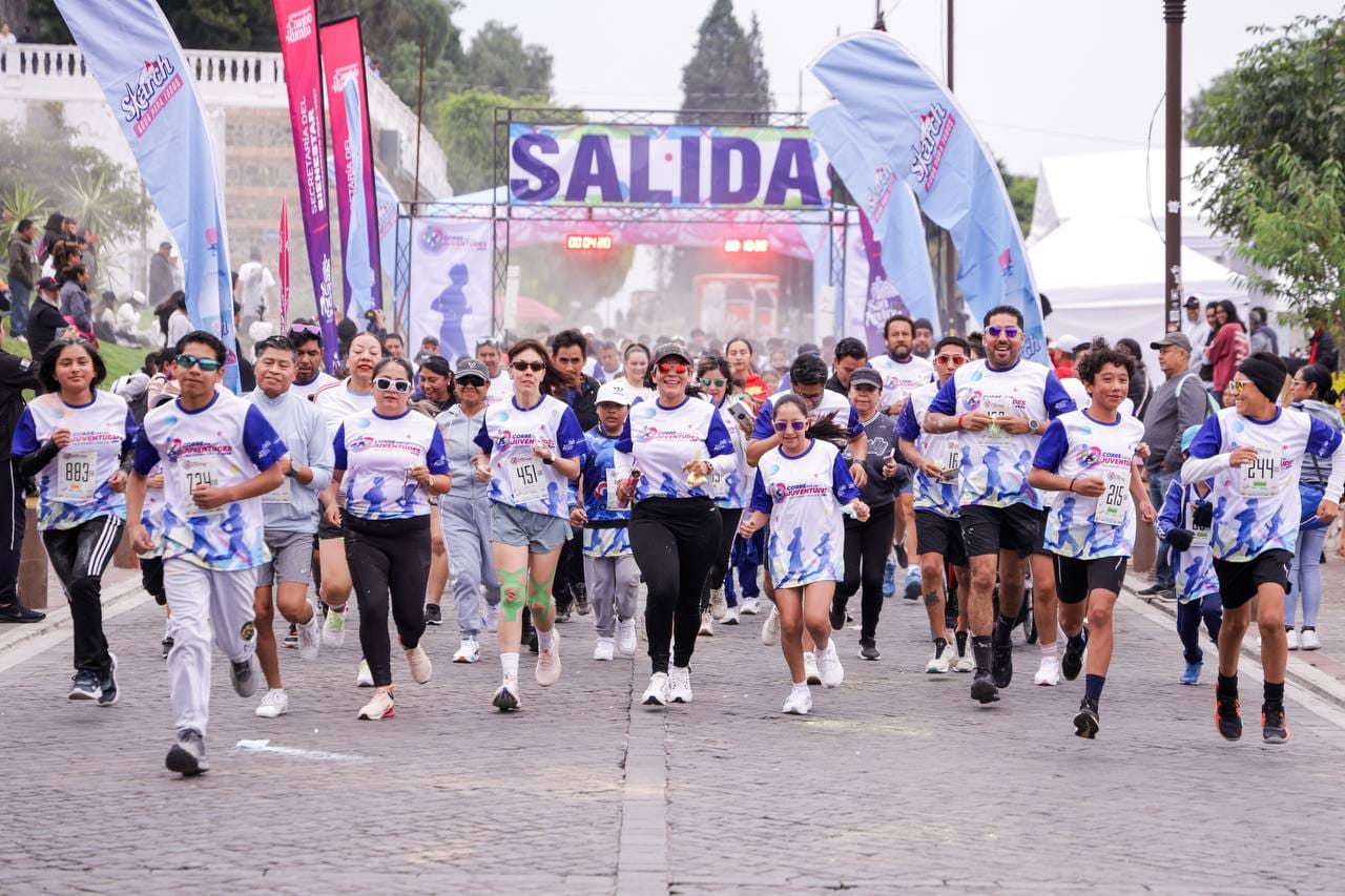 Reúne Ayuntamiento de San Andrés Cholula a más de 2 mil participantes en la carrera «Corre por las Juventudes»