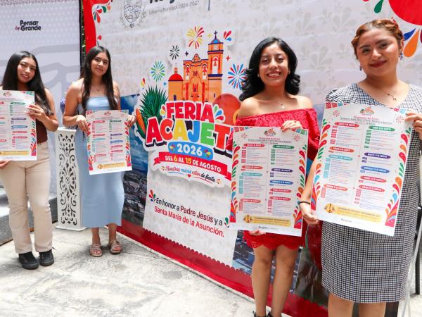 Acajete celebrará Feria Patronal 2026 del 6 al 16 de agosto