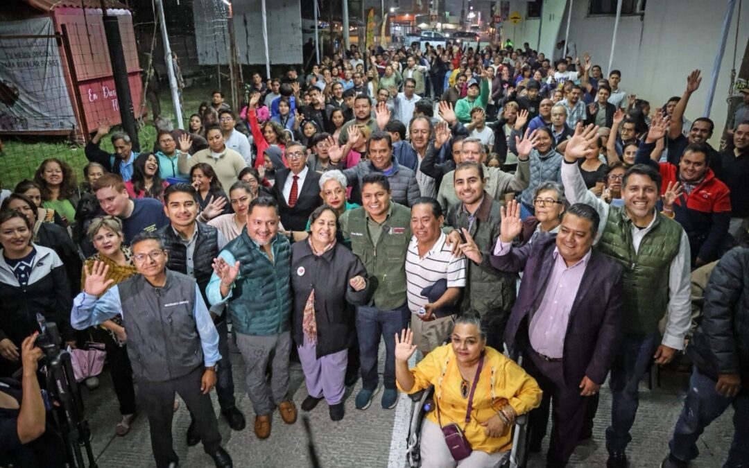 Omar Muñoz entrega reconstrucción de la calle Tlaxcala