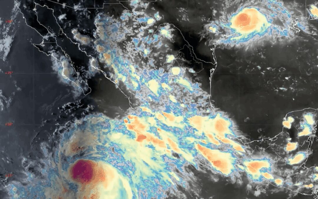 Marie amenaza con intensificarse mientras persisten lluvias y calor extremo en México