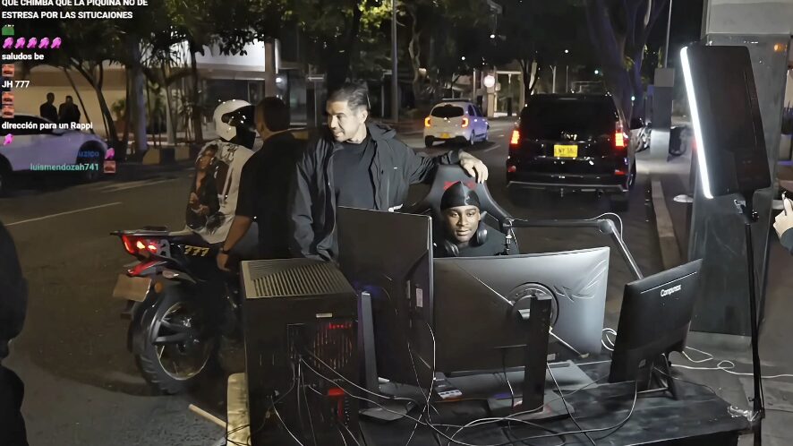 Seguridad evita presunto robo durante transmisión en vivo de streamer en Cali