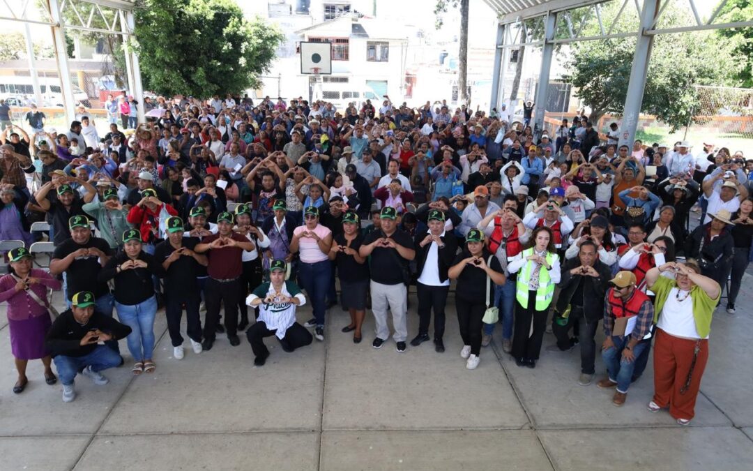 Gobierno del Estado de Puebla apoya mejoramiento de espacios en juntas auxiliares