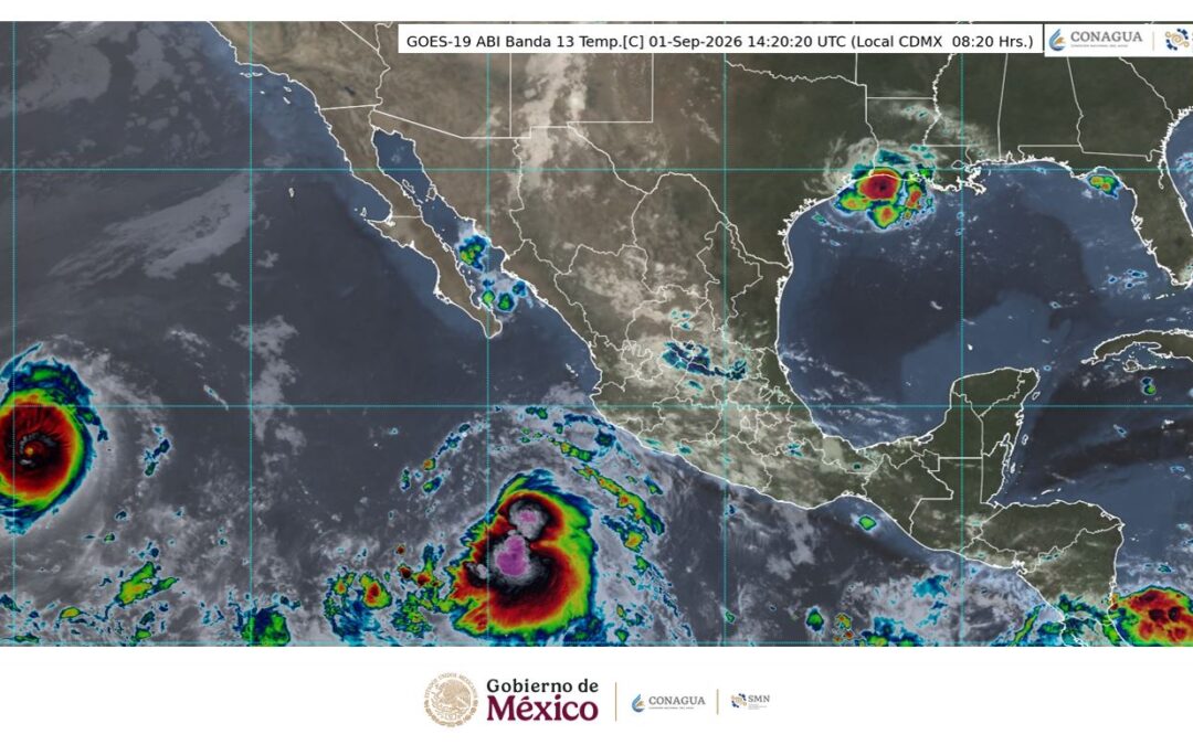 Marie lleva más lluvias al occidente; Puebla tendrá precipitaciones y fuertes vientos