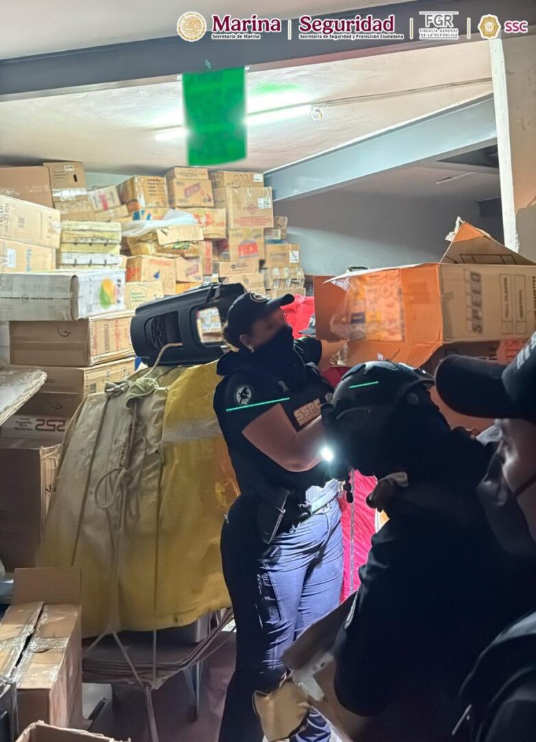 Decomisan 13 toneladas de tabaco ilegal durante seis cateos en CDMX