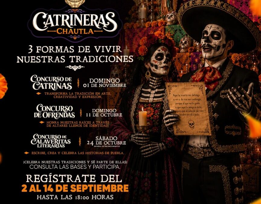 Convoca Gobierno del Estado a celebrar las tradiciones con el festival Catrineras 2026