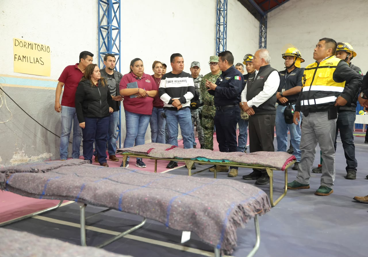 Fortalece Protección Civil refugios temporales ante temporal lluvioso en la Sierra Norte