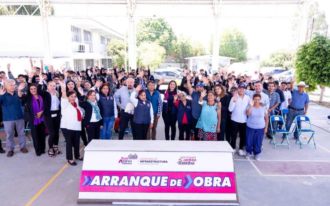 Invierte Lupita Cuautle en mejores espacios educativos para las y los estudiantes de San Andrés Cholula