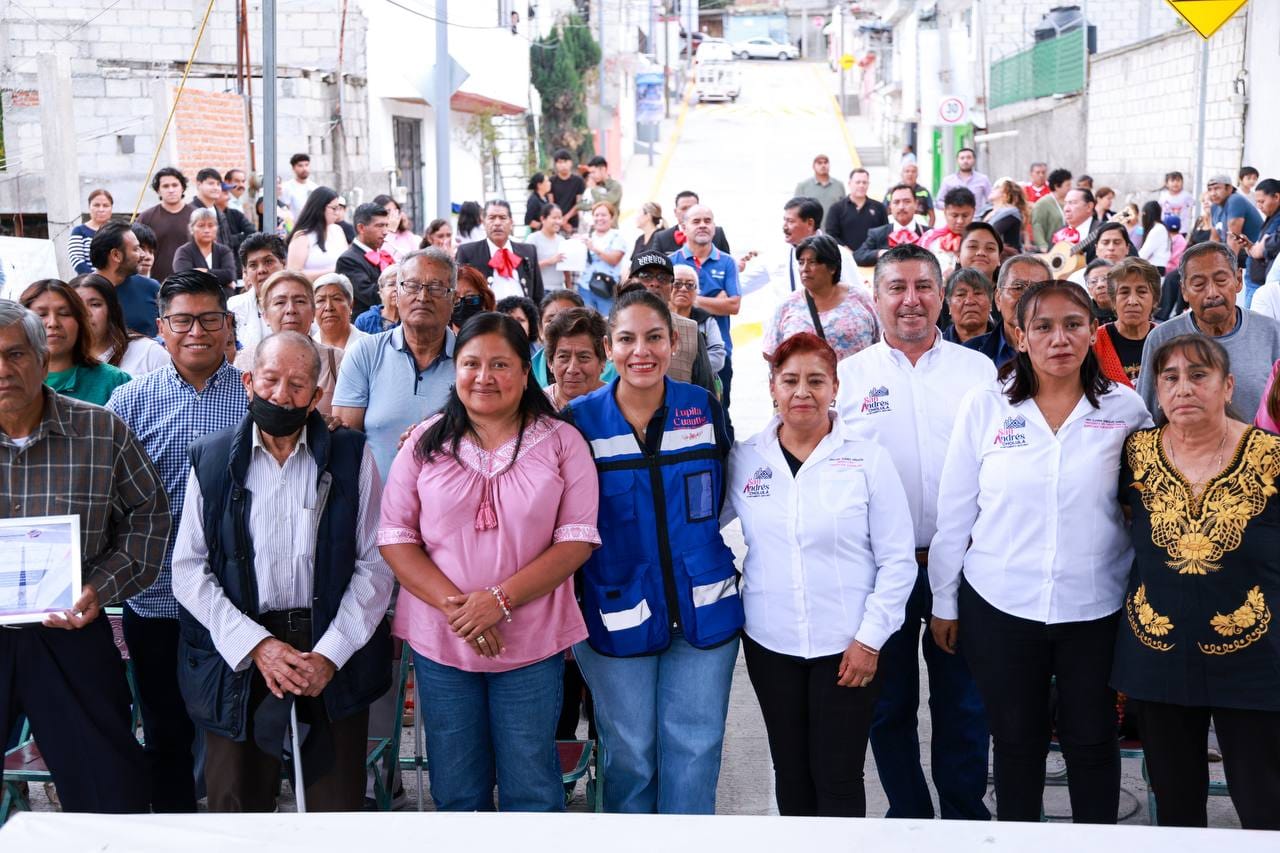 Vialidades dignas para San Andrés Cholula: Lupita Cuautle entrega rehabilitación de calle en Concepción Guadalupe