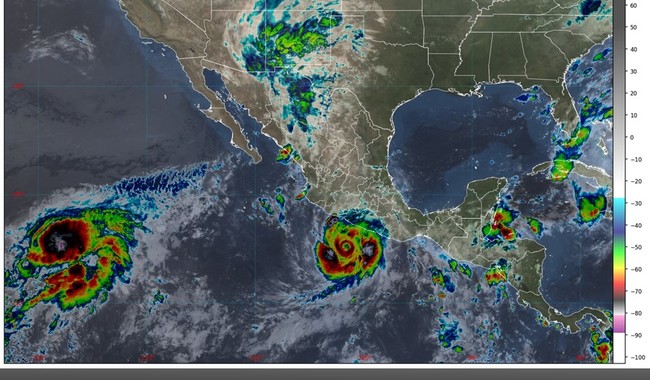 El huracán Polo mantiene su desplazamiento lento frente a las costas de Guerrero y Colima