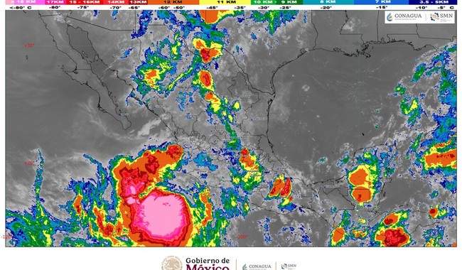 Rachel mantiene lluvias torrenciales, vientos fuertes y oleaje elevado