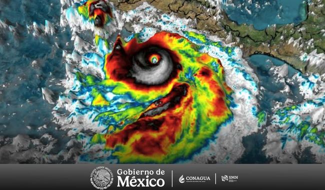Continúa el pronóstico de lluvias de muy fuertes a intensas en regiones de Jalisco, Colima, Michoacán, Guerrero y Oaxaca