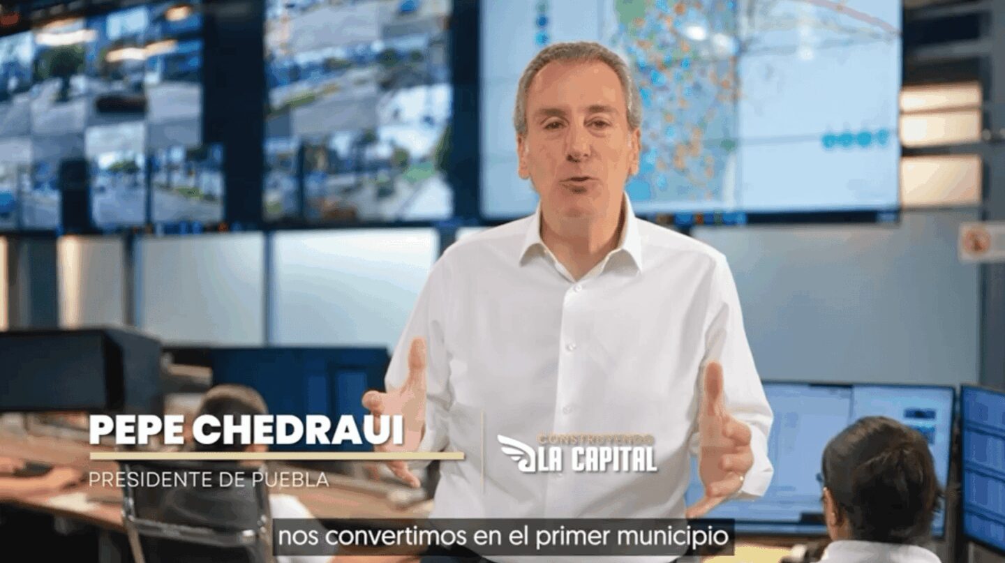 Integra Pepe Chedraui inteligencia artificial al sistema de vigilancia de Puebla Capital
