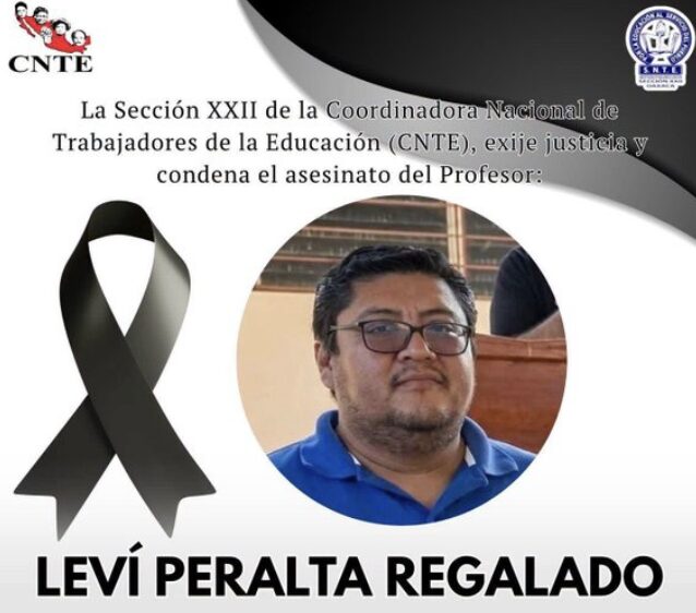 Asesinan a balazos al profesor Leví Peralta dentro de secundaria en Oaxaca