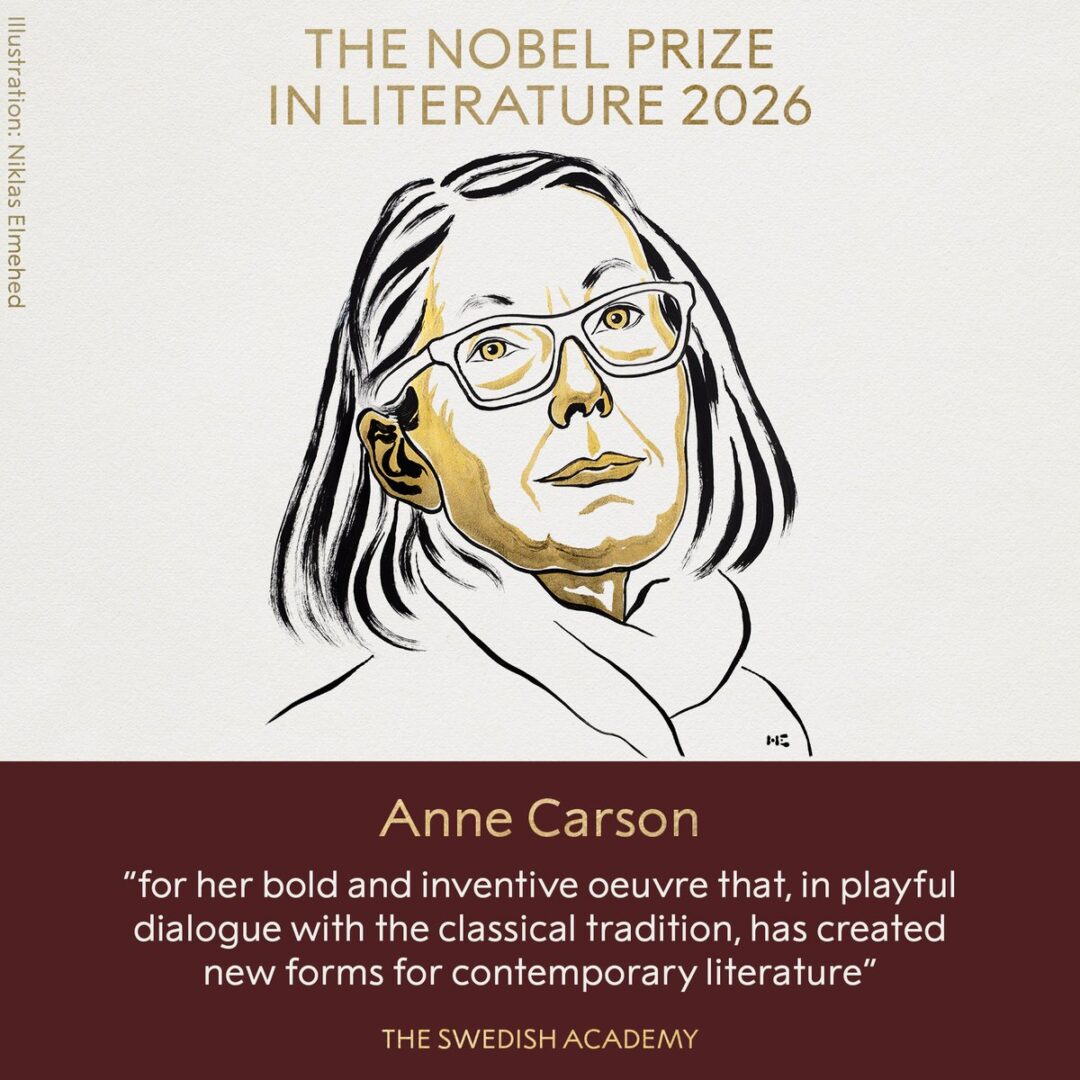 Anne Carson gana el Nobel de Literatura 2026