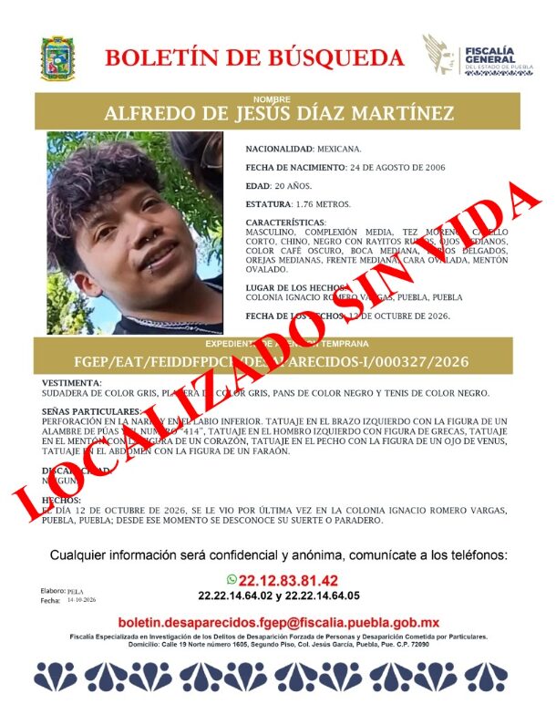 Hallan sin vida en Tlaxcala a joven reportado como desaparecido en Puebla