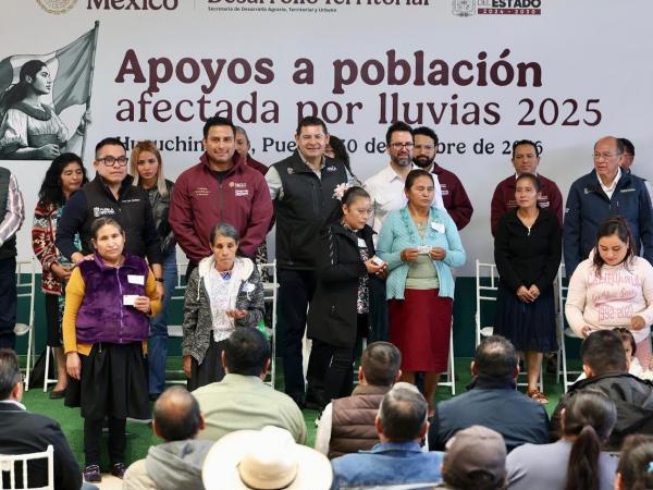 Gobiernos federal y estatal garantizan hogares seguros a familias damnificadas por lluvias