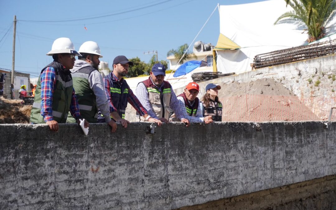 Supervisa Gobierno de Pepe Chedraui construcción del Puente Vehicular de San Miguel Canoa
