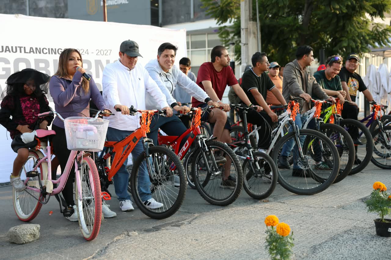 Cuautlancingo promueve movilidad activa con rodada