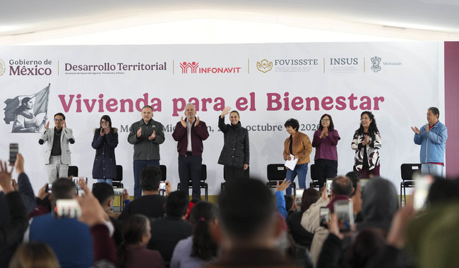 La Transformación cree en los derechos del pueblo de México: Presidenta encabeza entrega de Viviendas para el Bienestar en Morelia
