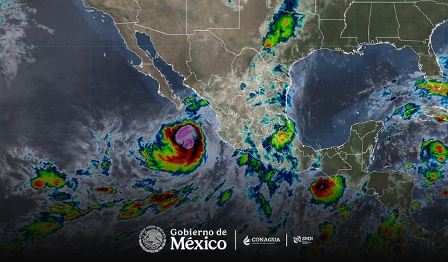Se pronostican lluvias intensas en zonas de Baja California Sur y Sinaloa, debido al huracán Rachel
