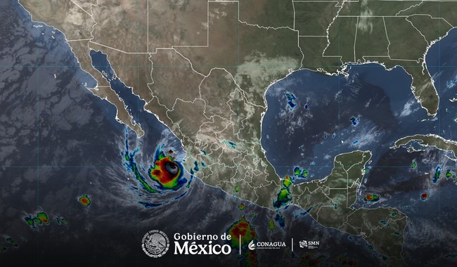 El huracán Simon se localiza a 80 km de Cabo Corrientes, Jalisco 
